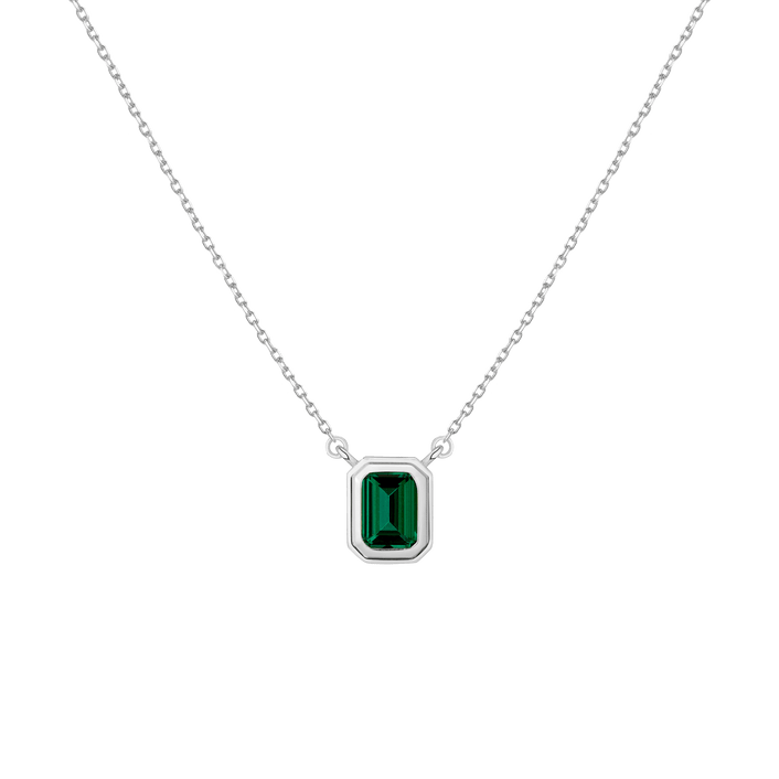 Emerald Heirloom Necklace Vermeil 14k 18k White Gold First