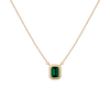 Emerald Heirloom Necklace Vermeil 14k 18k Yellow Gold First