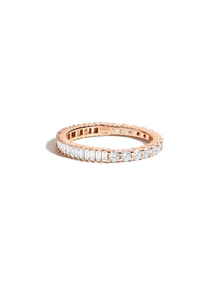 Two-in-One Mini Diamond Eternity Ring 14k 18k Rose Gold First