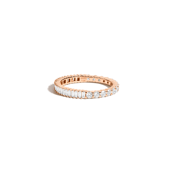 Two-in-One Mini Diamond Eternity Ring 14k 18k Rose Gold First