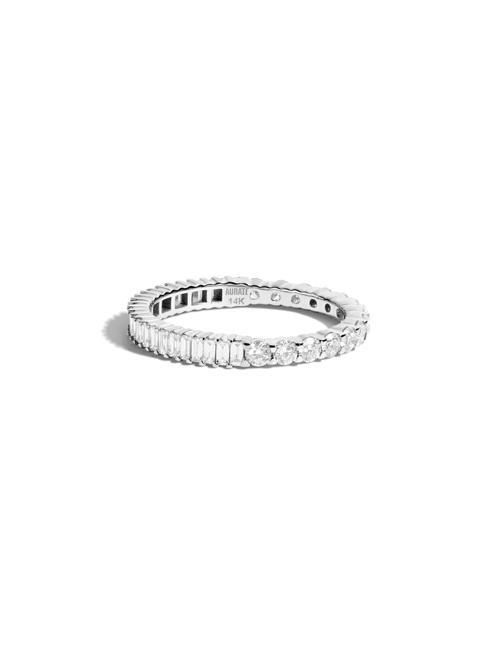 Two-in-One Mini Diamond Eternity Ring 14k 18k White Gold First