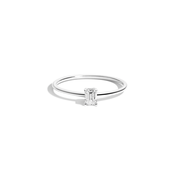 Emerald Lab Grown Diamond Ring 14k 18k White Gold First