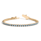 Lab Grown Aquamarine Tennis Bracelet