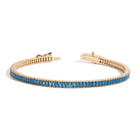 Lab Grown Blue Topaz Baguette Tennis Bracelet