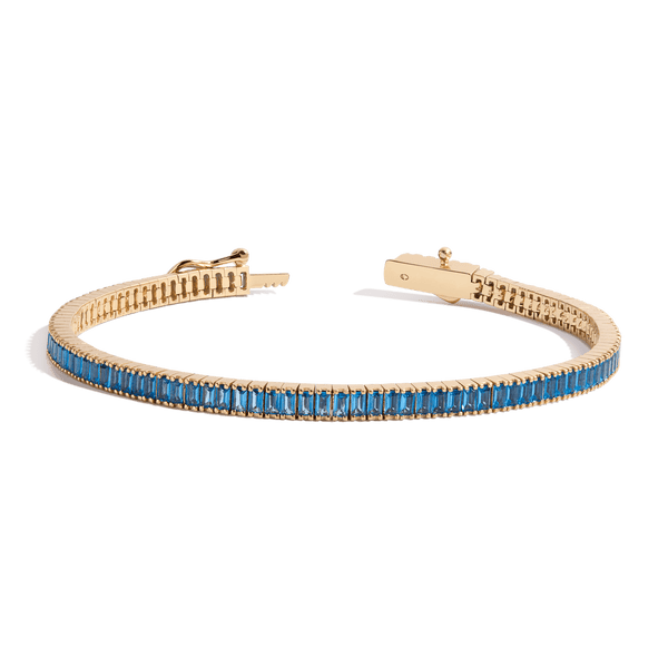 1PC Sterling Silver 925 Natural Blue Topaz Baguette Bracelet Bangle,Blue Topaz outlets Stone Bangle,Blue Topaz Baguette Bracelet, Baguette Bracelet