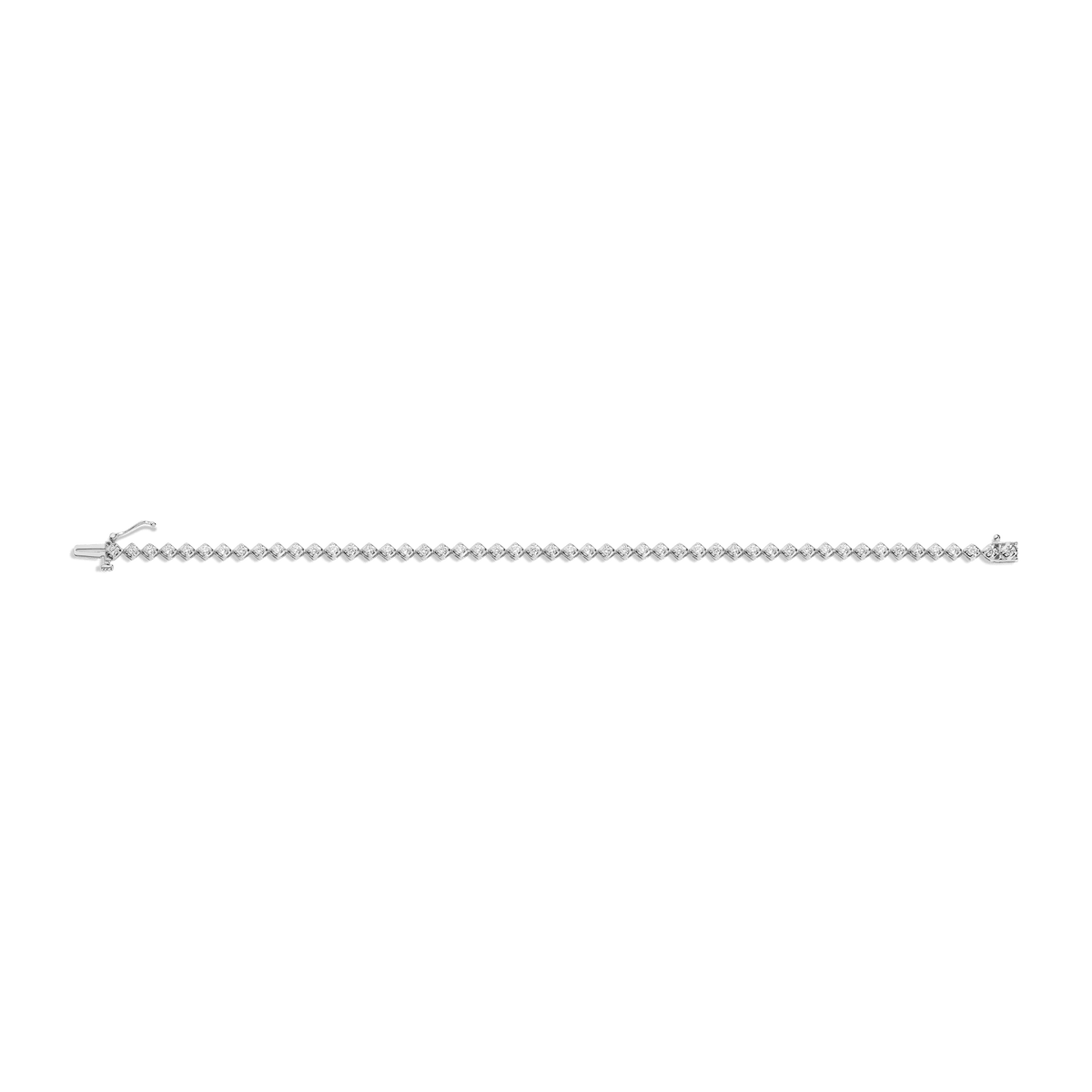 Petite Lab Grown Diamond Tennis Bracelet 14k White Gold 6in 6.5in 7in 7.5in