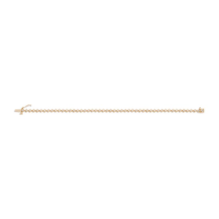 Petite Lab Grown Diamond Tennis Bracelet 14k Yellow Gold 6.5in 7in 7.5in