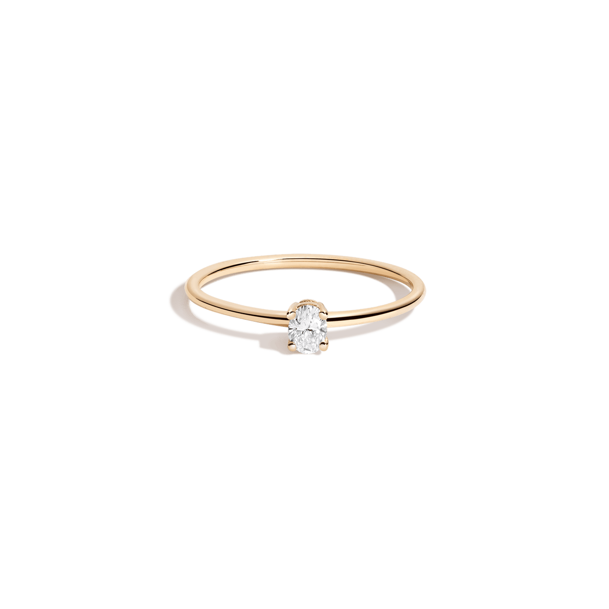 Oval Lab Grown Diamond Ring 14k 18k Yellow Gold First