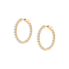 Luxury Lab Grown Diamond Hoops 14k Yellow Gold Pair First