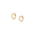 Lab Grown White Sapphire Baguette Huggie Earrings
