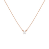 Emerald Lab Grown Diamond Solitaire Necklace 14k 18k Rose Gold First