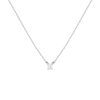 Emerald Lab Grown Diamond Solitaire Necklace 14k 18k White Gold First