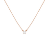 Princess Lab Grown Diamond Solitaire Necklace 14k 18k Rose Gold First