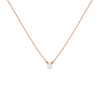 Oval Lab Grown Diamond Solitaire Necklace 14k 18k Rose Gold First