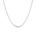 Three-Prong Graduated Tennis Necklace