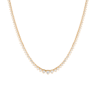 Three-Prong Graduated Tennis Necklace