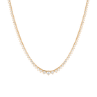 Three-Prong Graduated Tennis Necklace