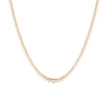 Three-Prong Graduated Tennis Necklace 14k Yellow Gold 16in First