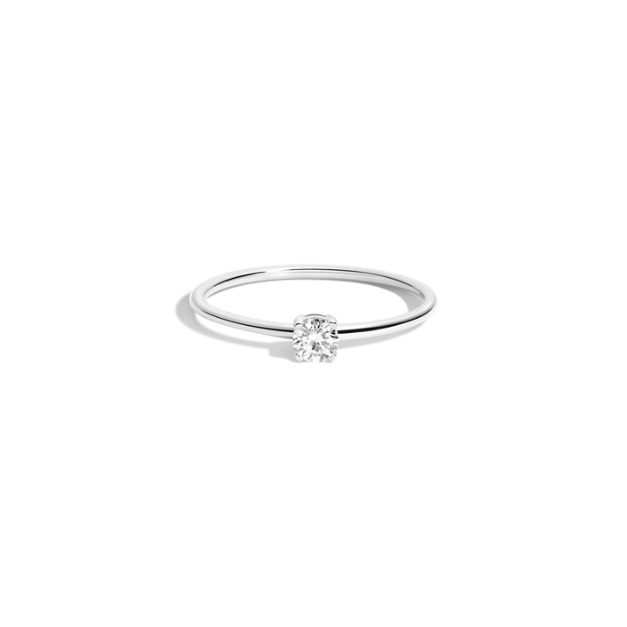 Round Lab Grown Diamond Ring 14k 18k White Gold First