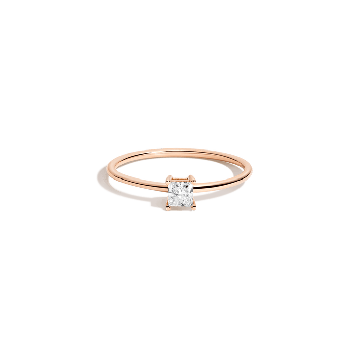 Princess Lab Grown Diamond Ring 14k 18k Rose Gold First