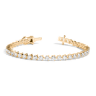 Lab Grown White Sapphire Three-Prong Tennis Bracelet