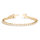 Lab Grown White Sapphire Bezel Tennis Bracelet