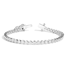 Lab Grown White Sapphire Bezel Tennis Bracelet