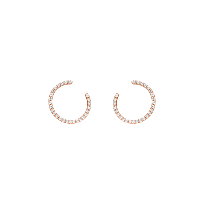 Lab Grown Diamond Wrap Earrings 14k 18k Rose Gold First