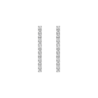 Lab Grown White Sapphire Tennis Earrings