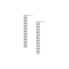 Lab Grown White Sapphire Tennis Earrings