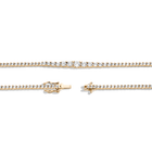 Lab Grown White Sapphire Graduated Modern Tennis Necklace