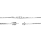 Lab Grown White Sapphire Graduated Modern Tennis Necklace