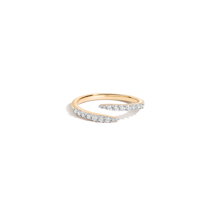 Lab Grown Diamond Wrap Ring 14k 18k Yellow Gold First