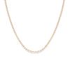 Lab Grown Diamond Graduated Modern Tennis Necklace 14k 16.5in Yellow Gold First