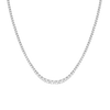 Lab Grown Diamond Graduated Modern Tennis Necklace 14k 16.5in White Gold First