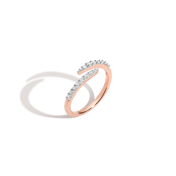 Lab Grown Diamond Wrap Ring 14k 18k Rose Gold