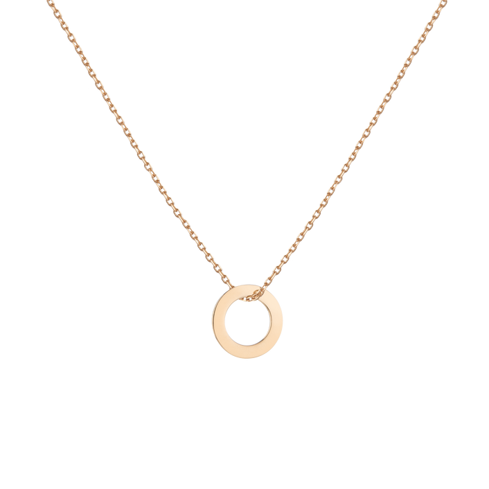 Lucky Charm Necklace 14k 18k Yellow Gold Circle