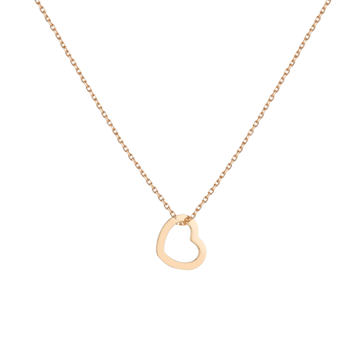 Lucky Charm Necklace 14k 18k Yellow Gold Heart