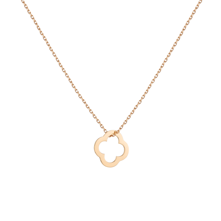 Lucky Charm Necklace 14k 18k Yellow Gold Clover First