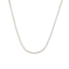 Lab Grown White Sapphire Marquise Tennis Necklace