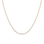 Everyday Three-Prong Graduated Tennis Necklace