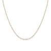 Everyday Three-Prong Graduated Tennis Necklace 14k 16in Yellow Gold First