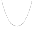 Everyday Three-Prong Graduated Tennis Necklace