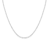 Everyday Three-Prong Graduated Tennis Necklace 14k 16in White Gold First