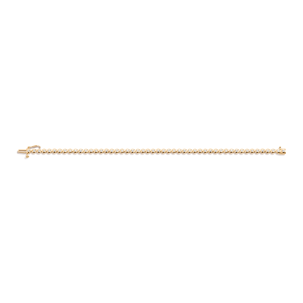 Mini Lab Grown Diamond Tennis Bracelet 14k Yellow Gold 6in 6.5in 7in 7.5in