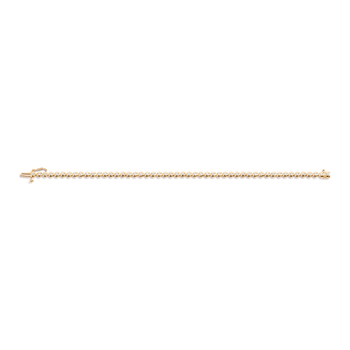 Mini Lab Grown Diamond Tennis Bracelet 14k Yellow Gold 6.5in 7in 7.5in