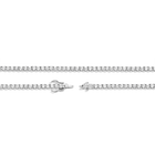 Lab Grown White Sapphire Three-Prong Tennis Necklace