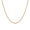 White Sapphire Bezel Tennis Necklace Vermeil 16in Yellow Gold First