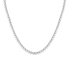 Lab Grown White Sapphire Bezel Tennis Necklace