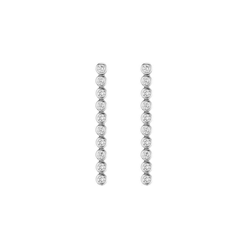 Lab Grown Diamond Bezel Tennis Earrings